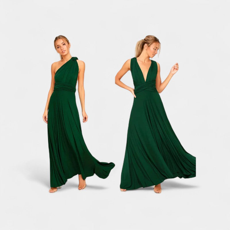 Gleame.-Jurken &amp; Jumpsuits-Gleame Maxi Dress - V-hals lange maxi jurk voor elke gelegenheid