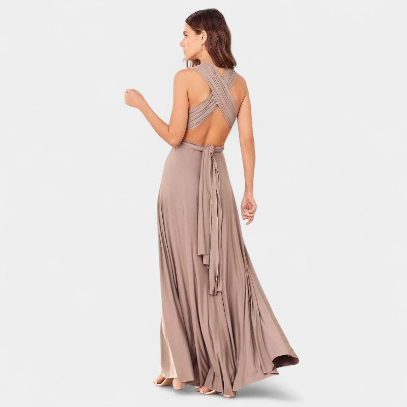 Gleame.-Jurken &amp; Jumpsuits-Gleame Maxi Dress - V-hals lange maxi jurk voor elke gelegenheid
