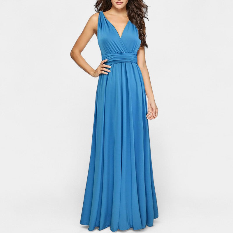Gleame.-Jurken &amp; Jumpsuits-Gleame Maxi Dress - V-hals lange maxi jurk voor elke gelegenheid