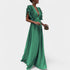 Gleame.-Jurken & Jumpsuits-Gleame Maxi Jurk - Elegant maxi avondjurk met ruffles