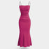 Gleame.-Jurken & Jumpsuits-Gleame Maxi jurk - Fitting slim spaghetti band met mermaid zoom