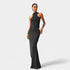 Gleame.-Jurken & Jumpsuits-Gleame Maxi-jurk - Sexy satijnen jurk met hoge taille