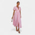 Gleame.-Jurken & Jumpsuits-Gleame Maxi jurk - V-hals maxi jurk voor dames in trendy kleuren