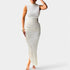 Gleame.-Jurken & Jumpsuits-Gleame Midi jurk - Sexy mouwloze backless bodycon jurk