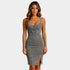 Gleame.-Jurken & Jumpsuits-Gleame Midikleid - Denim dress met verstelbare banden en bodycon fit