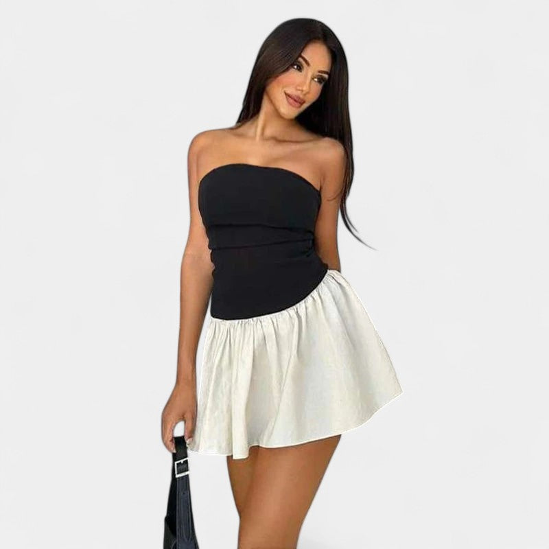  Gleame.-Jurken &amp; Jumpsuits-Gleame Mini jurk - Vrouwelijke casual slim mini dress