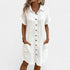  Gleame.-Jurken & Jumpsuits-Gleame Shirt - Casual V-hals button shirt voor dames