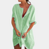 Gleame.-Jurken & Jumpsuits-Gleame Shirt - Vrouwelijke korte mouwen losse effen shirt