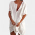 Gleame.-Jurken & Jumpsuits-Gleame Shirt - Vrouwelijke korte mouwen losse effen shirt