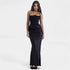 Gleame.-Jurken & Jumpsuits-Gleame Strapless Lange Jurk - Stijlvolle bodycon feestjurk