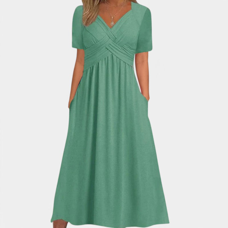 Gleame.-Jurken &amp; Jumpsuits-Gleame Zomerjurk - Zomerjurk met V-hals voor elke gelegenheid