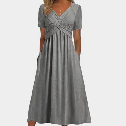Gleame.-Jurken &amp; Jumpsuits-Gleame Zomerjurk - Zomerjurk met V-hals voor elke gelegenheid