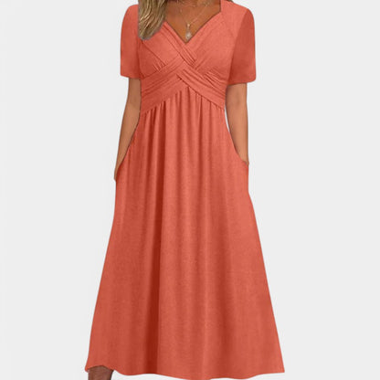 Gleame.-Jurken &amp; Jumpsuits-Gleame Zomerjurk - Zomerjurk met V-hals voor elke gelegenheid