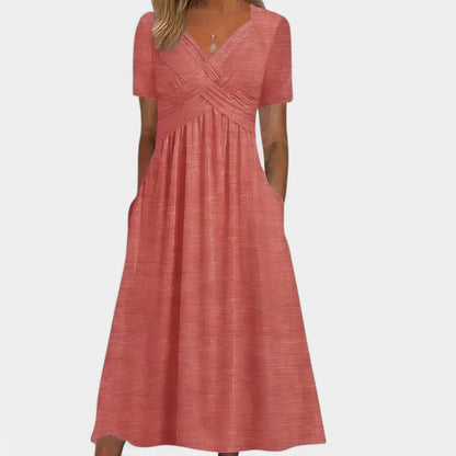 Gleame.-Jurken &amp; Jumpsuits-Gleame Zomerjurk - Zomerjurk met V-hals voor elke gelegenheid