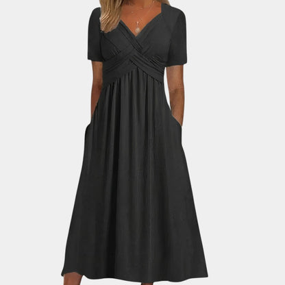 Gleame.-Jurken &amp; Jumpsuits-Gleame Zomerjurk - Zomerjurk met V-hals voor elke gelegenheid
