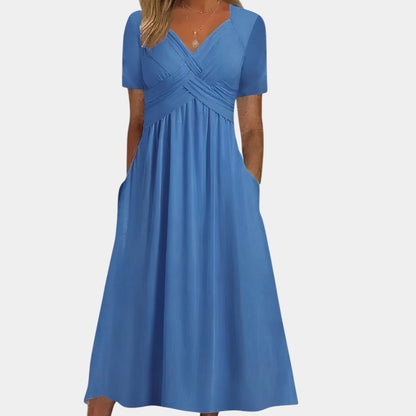 Gleame.-Jurken &amp; Jumpsuits-Gleame Zomerjurk - Zomerjurk met V-hals voor elke gelegenheid