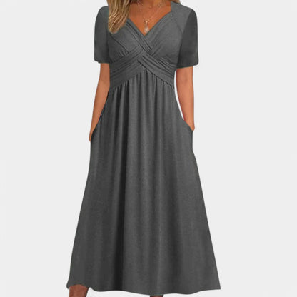Gleame.-Jurken &amp; Jumpsuits-Gleame Zomerjurk - Zomerjurk met V-hals voor elke gelegenheid