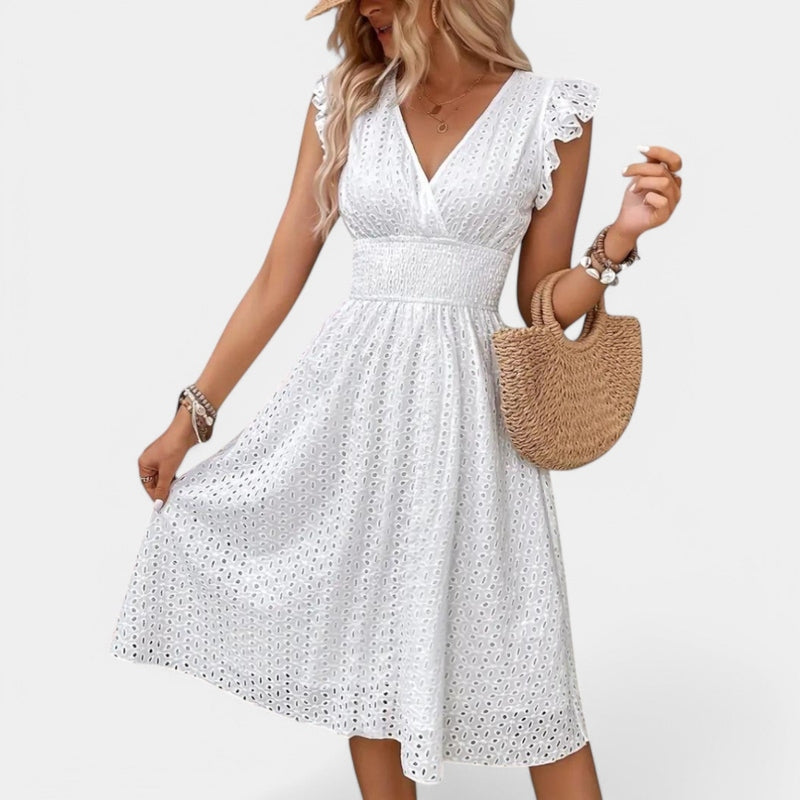 Gleame.-Jurken &amp; Jumpsuits-Gleame Zomerjurkje - Elegant zomerjurkje met ruches