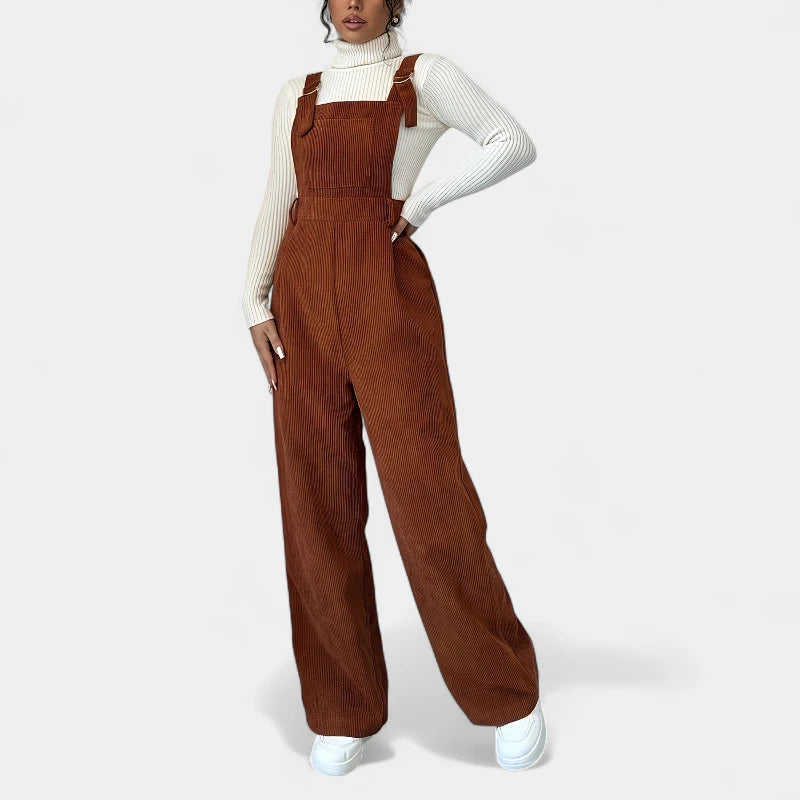  Gleame.-Jurken &amp; Jumpsuits-Gleame jumpsuit - casual met brede banden en wijde pijpen