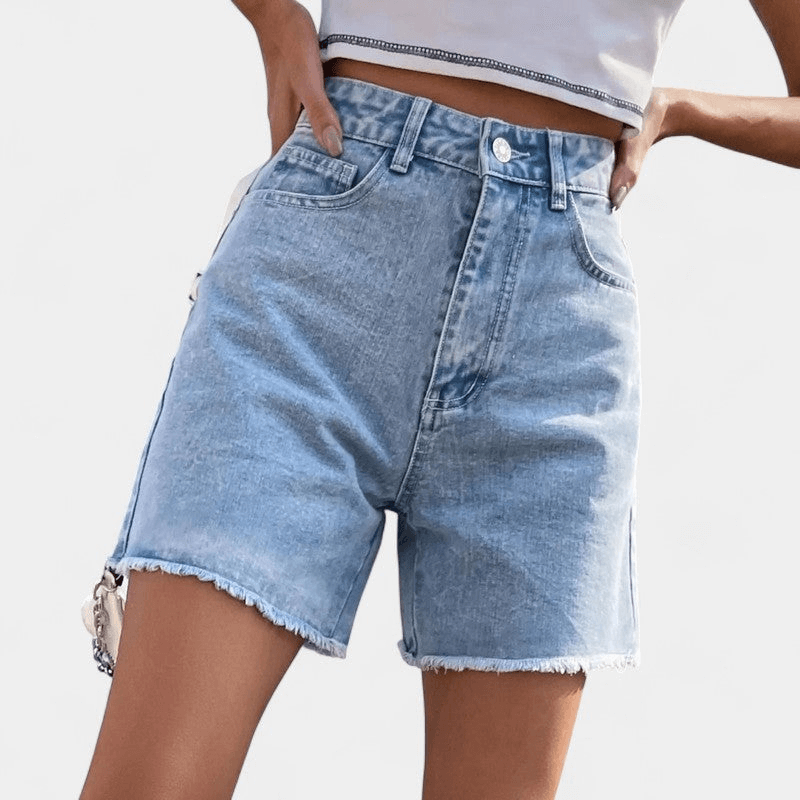 Gleame Korte Spijkerbroek - Dames denim casual shorts voor de zomer