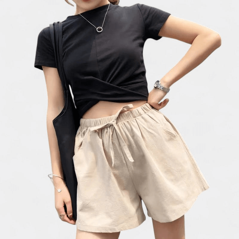 Gleame Korte broek - Katoen linnen shorts voor dames