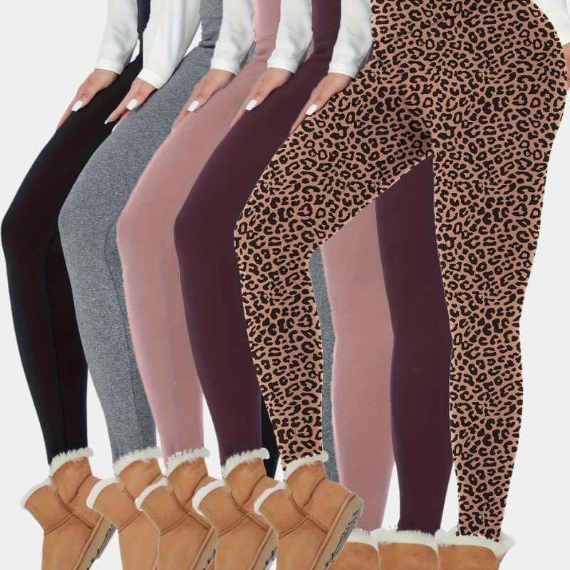  Gleame.-Leggings-Gleame Broek - thermo fleece hoge taille voor dames