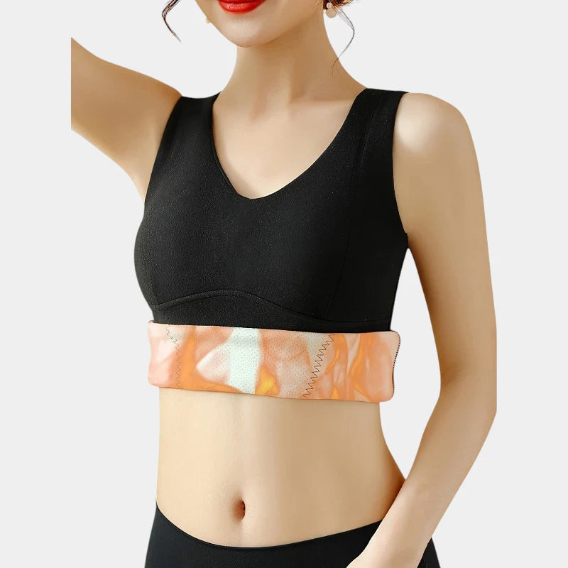  Gleame.-Lingerie-Gleame top - slank thermisch hemd met ronde hals en kant