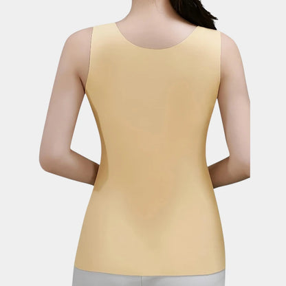  Gleame.-Lingerie-Gleame top - slank thermisch hemd met ronde hals en kant