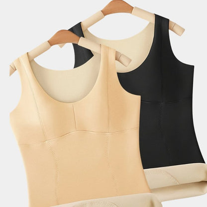  Gleame.-Lingerie-Gleame top - slank thermisch hemd met ronde hals en kant
