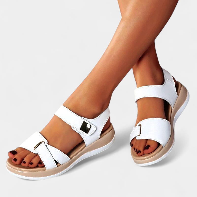 Gleame.-Orthopedic sandals-Gleame Sandaal - Comfortabele leren sandalen met verstelbare klittenbandsluiting