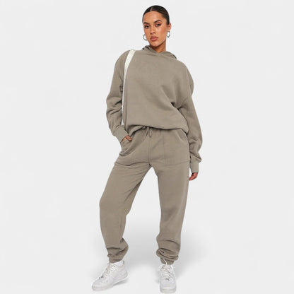Gleame.-Outfit Sets-Gleame Dames Trainingspak – Comfortabel pak met hoodie en joggerbroek