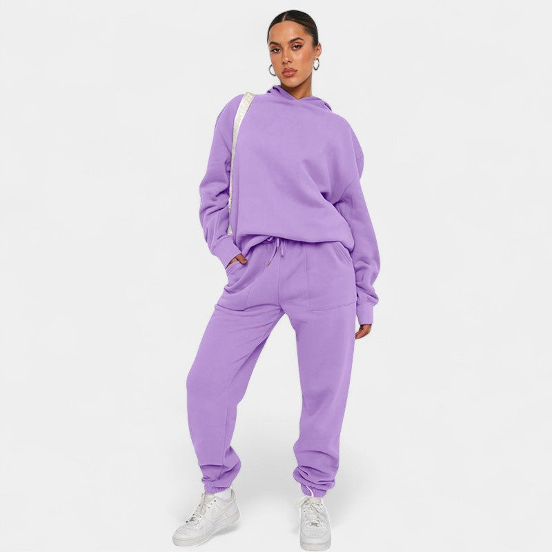 Gleame.-Outfit Sets-Gleame Dames Trainingspak – Comfortabel pak met hoodie en joggerbroek