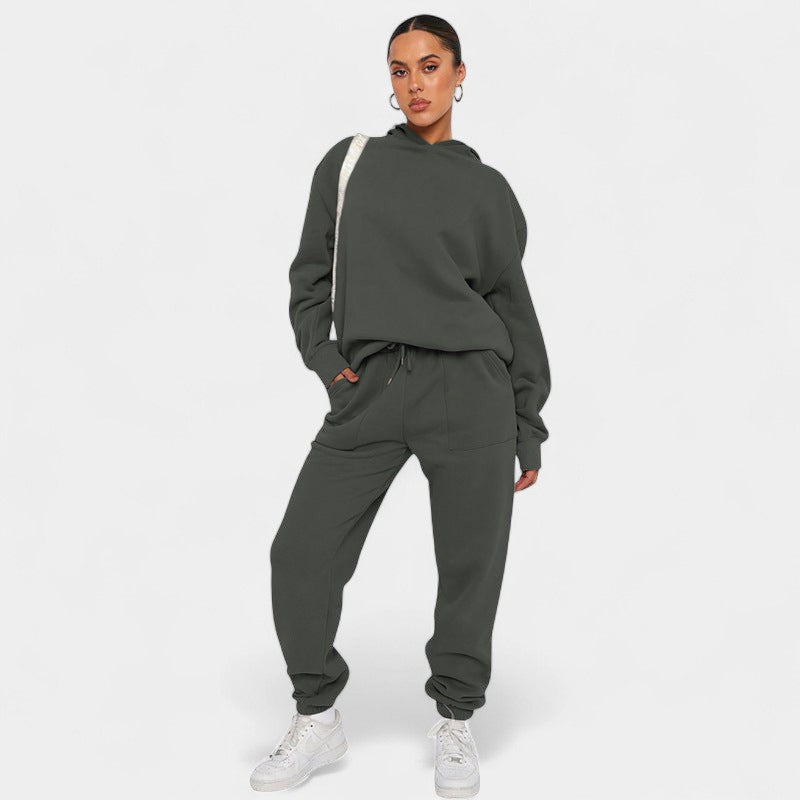 Gleame.-Outfit Sets-Gleame Dames Trainingspak – Comfortabel pak met hoodie en joggerbroek