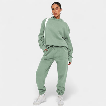 Gleame.-Outfit Sets-Gleame Dames Trainingspak – Comfortabel pak met hoodie en joggerbroek