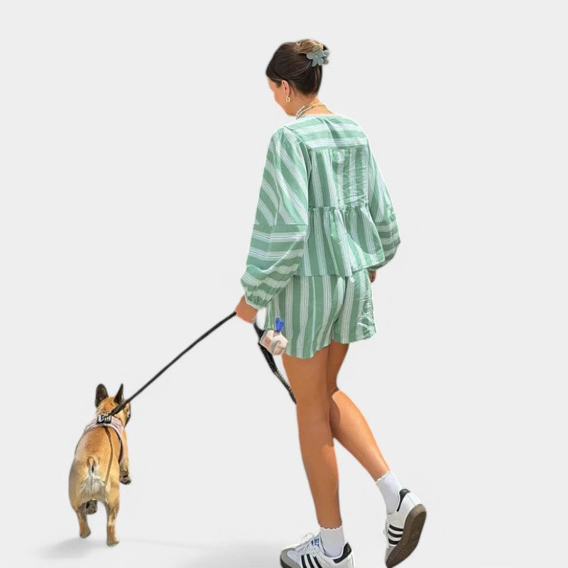 Gleame.-Outfit Sets-Gleame Set - Vintage loose outfits voor strandvakantie