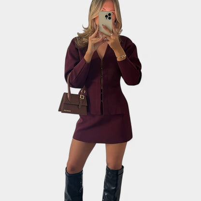 Gleame.-Outfit sets-Gleame Twee-delige set - Vestje en korte rok