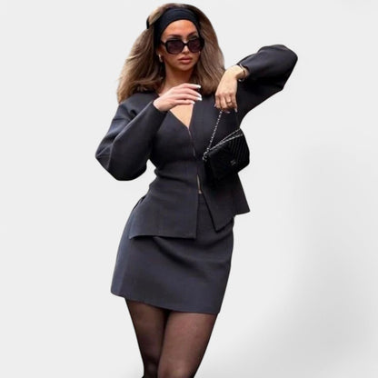 Gleame.-Outfit sets-Gleame Twee-delige set - Vestje en korte rok