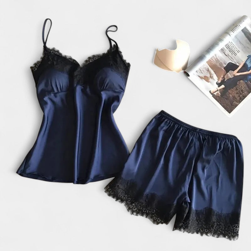 Gleame.-Pyjama-Gleame Pyjama - V-hals twee-delig nachtkleding set voor dames