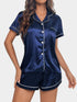 Gleame.-Pyjama-Gleame Pyjama set - Comfortabele satijnen pyjama met kort broekje