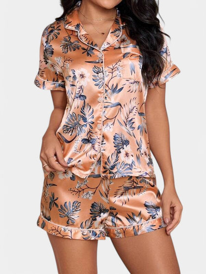 Gleame.-Pyjama-Gleame Pyjama set - Comfortabele satijnen pyjama met kort broekje