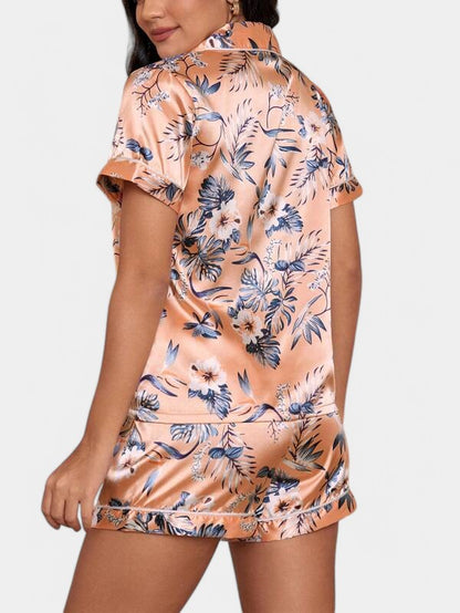 Gleame.-Pyjama-Gleame Pyjama set - Comfortabele satijnen pyjama met kort broekje