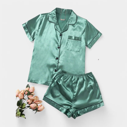 Gleame.-Pyjama-Gleame Pyjama set - Satijnen pyjama set in verschillende kleuren