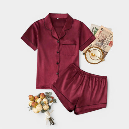 Gleame.-Pyjama-Gleame Pyjama set - Satijnen pyjama set in verschillende kleuren