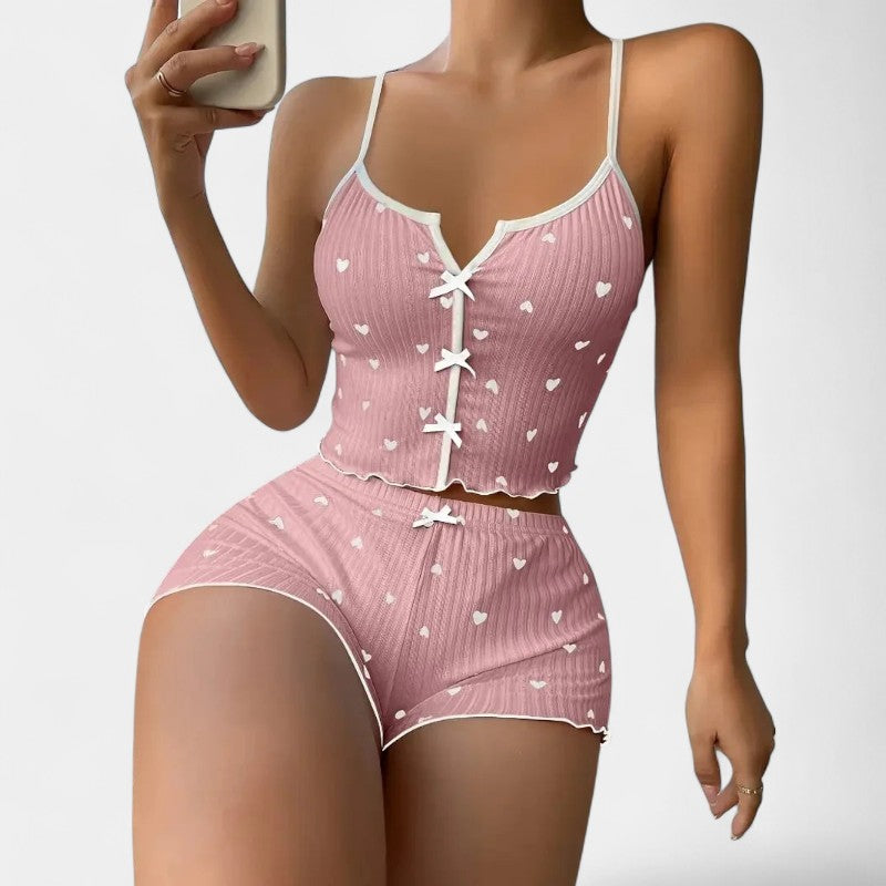 Gleame.-Pyjama-Gleame Pyjama set - Vrouwen pyjama met hartjesprint
