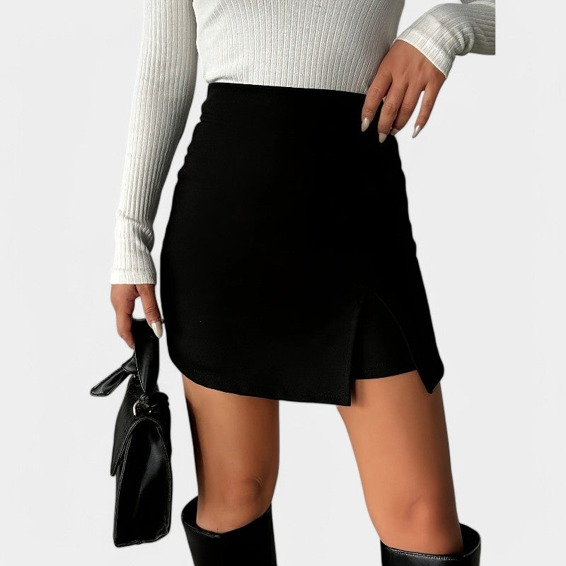 Gleame.-Rokken-Gleame Rok - Minimalistische chique, elegante zwarte kokerrok