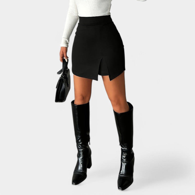 Gleame.-Rokken-Gleame Rok - Minimalistische chique, elegante zwarte kokerrok