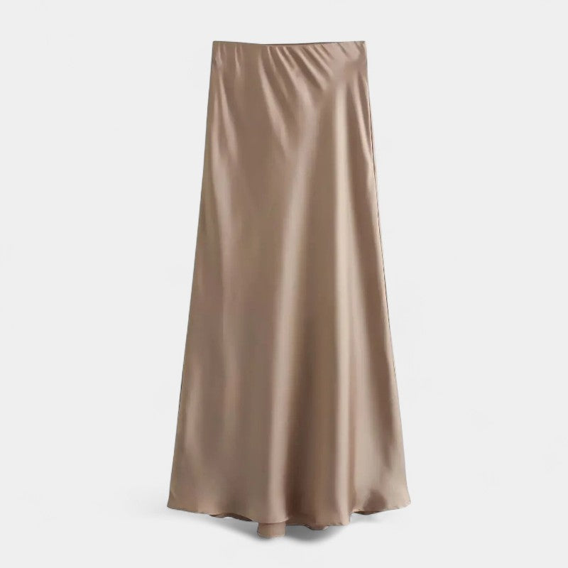 Gleame.-Rokken-Gleame Rok - Satijnen textuur, slanke pasvorm met trekkoord en retro elastische taille