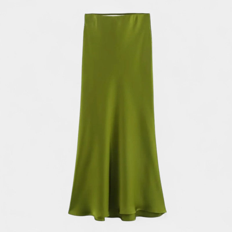 Gleame.-Rokken-Gleame Rok - Satijnen textuur, slanke pasvorm met trekkoord en retro elastische taille