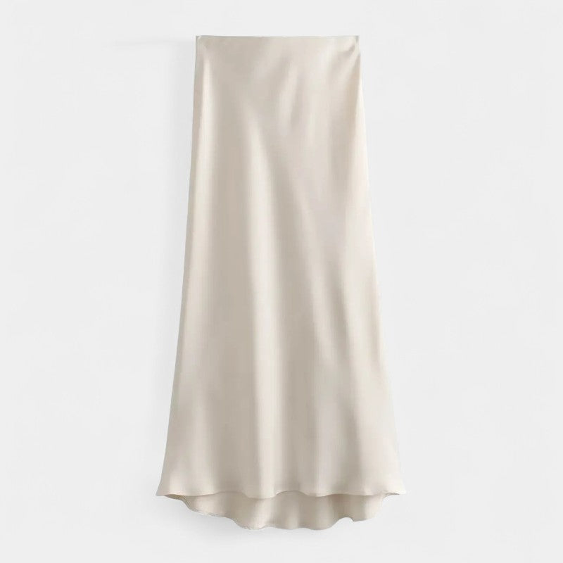 Gleame.-Rokken-Gleame Rok - Satijnen textuur, slanke pasvorm met trekkoord en retro elastische taille