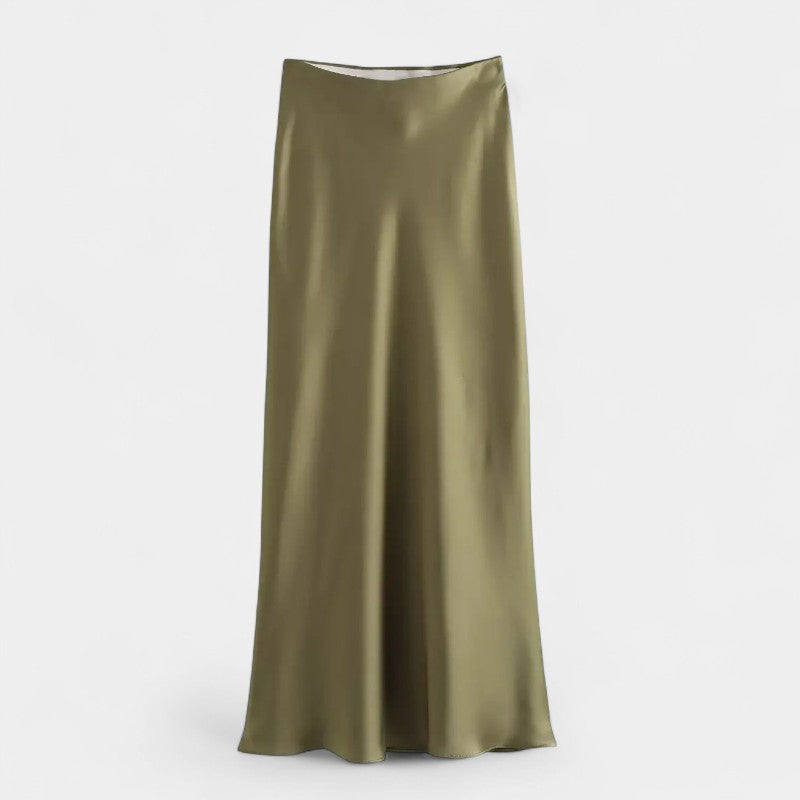 Gleame.-Rokken-Gleame Rok - Satijnen textuur, slanke pasvorm met trekkoord en retro elastische taille